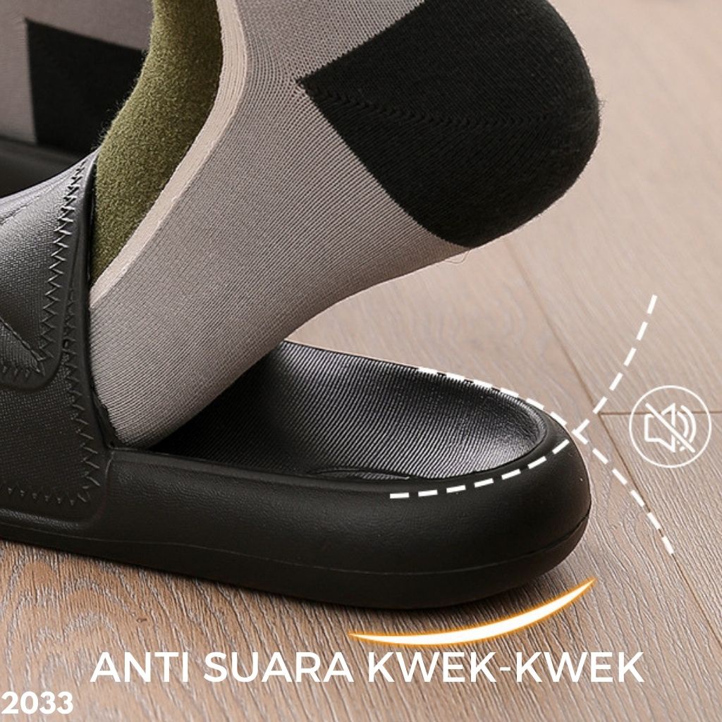 Gypsy - Stylish Slides Sandal Wanita Kekininan Sendal Pria Slip Cewek Cowok Cewe Unisex Karet Hijau Hitam Bahan Anti Licin X2033