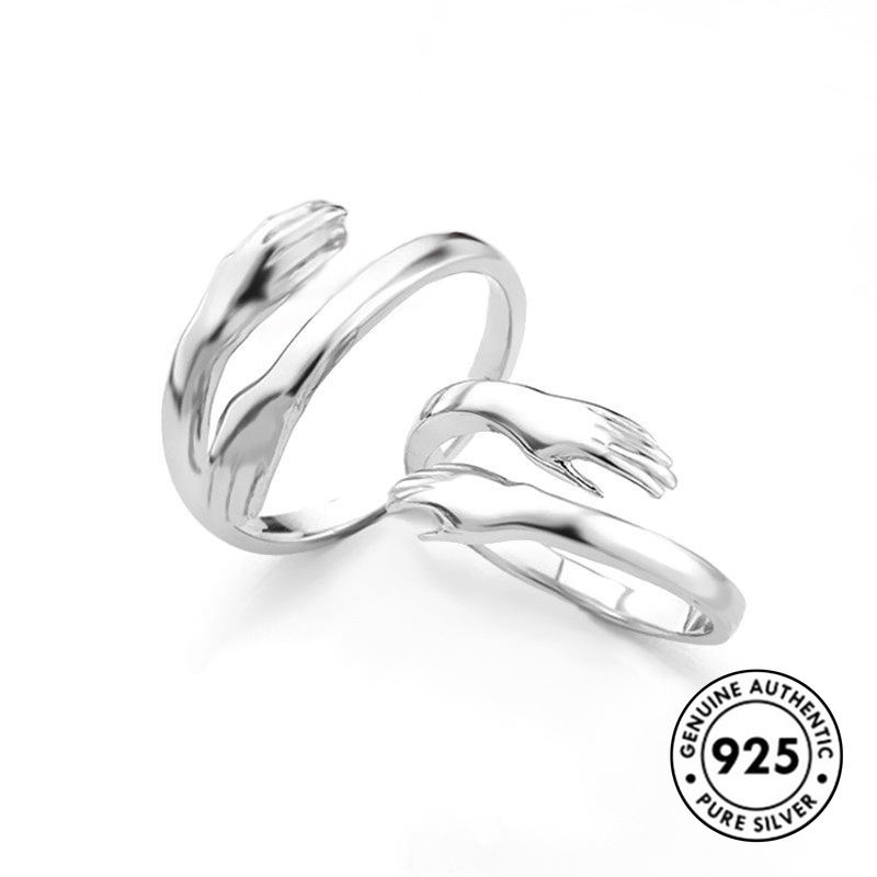 Cincin Pasangan Sterling Silver 925 Untuk Pria / Wanita