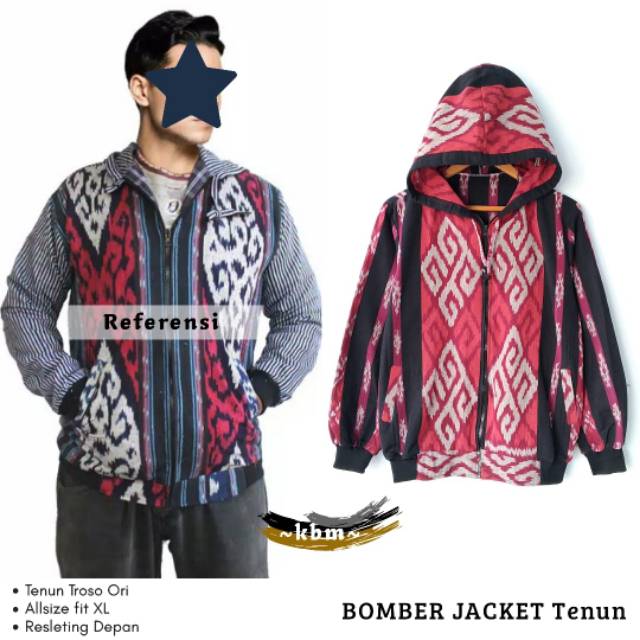 Jaket hoody etnik ory tenun troso