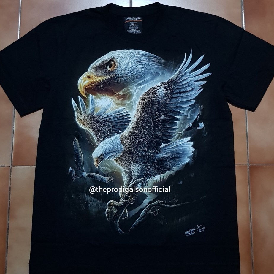 Kaos Rock Chang Import Size XXL Elang Glow in The Dark