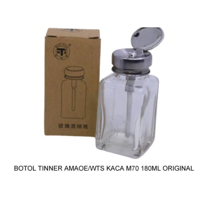 Original Wei Tus Botol Tinner M70 180mL Bahan Kaca