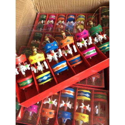 MINI CAROUSEL HADIAH/PAJANGAN CHRISTMAS TREE KOMEDI PUTAR CAKE TOPPER