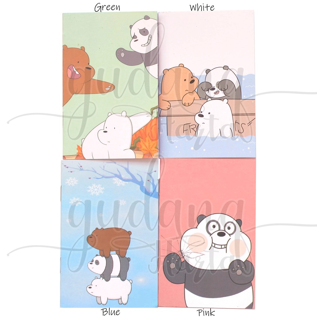 Notebook Mini Bear Panda Beruang Lucu Unik Notes Buku Catatan GH 308005