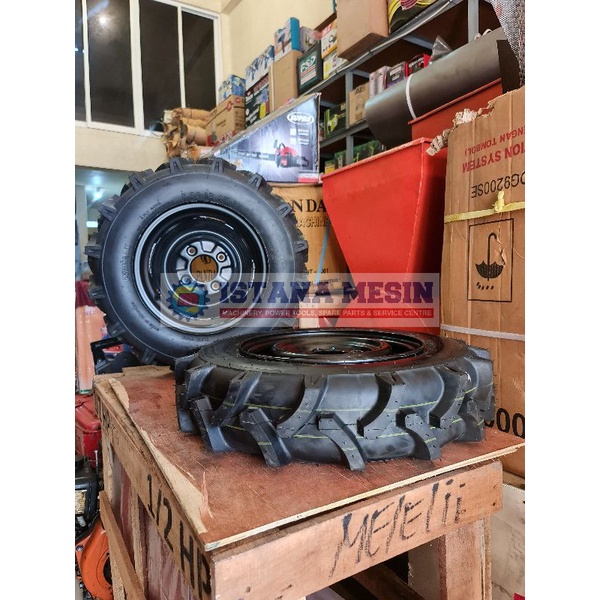 RODA BAN KARET VELG COMPLETE HAND TRAKTOR TANGAN QUICK RING 12 INCH