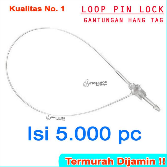 

TERMURAH!!! LOOP PIN / HANG TAG PLASTIK LOCK STRING PIN @5000 PCS