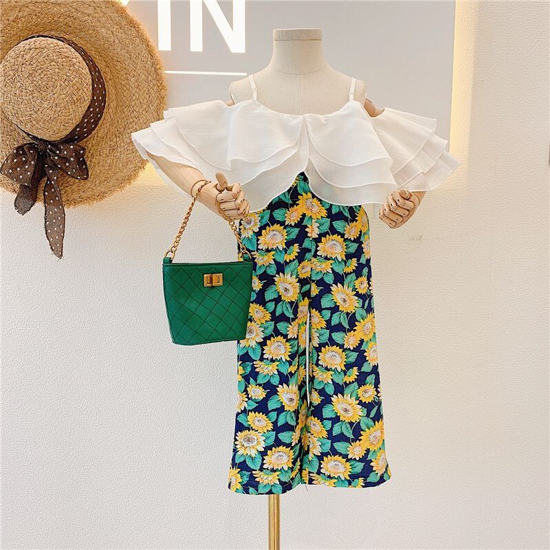 Setelan Baju Anak Perempuan Import Sabrina Sunflower