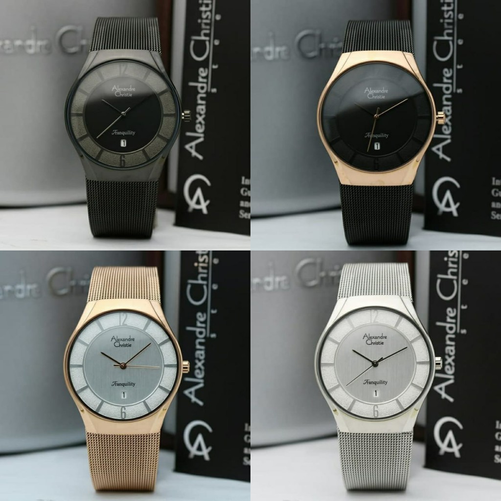 JAM TANGAN PRIA ALEXANDRE CHRISTIE AC 8331 AC8331 BLACK ORIGINAL MURAH