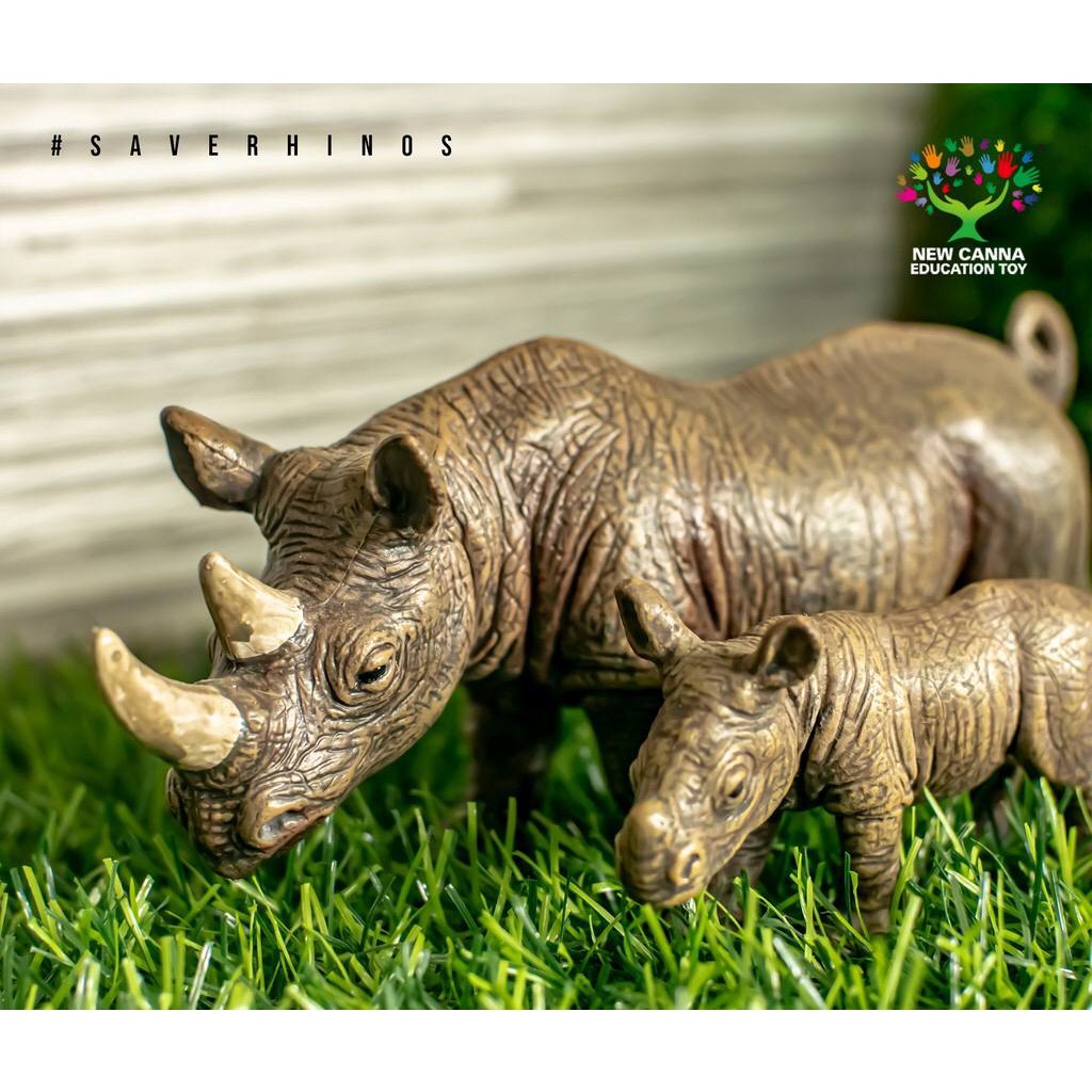 New Canna Animal Kingdom - Rhino Wild Family - Badak Dapat 2 pcs