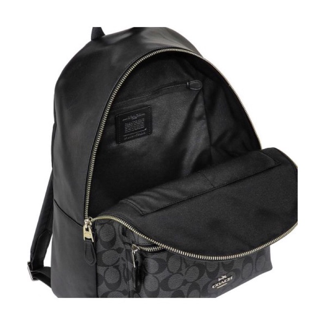 Coach Signature Charlie Backpack Black Signature (F58314)