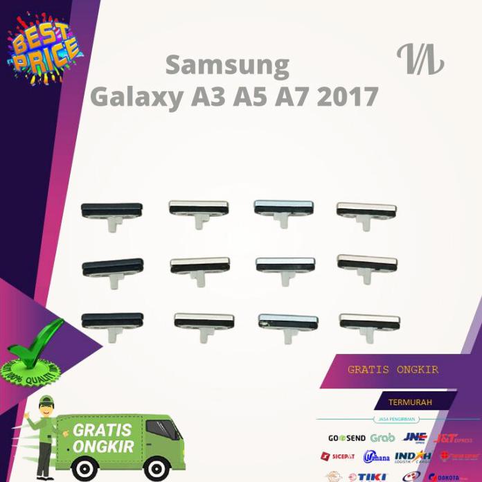 SPAREPART HP TOMBOL POWER ON OFF VOLUME SAMSUNG GALAXY A7 A5 A3 2017 Satu Set
