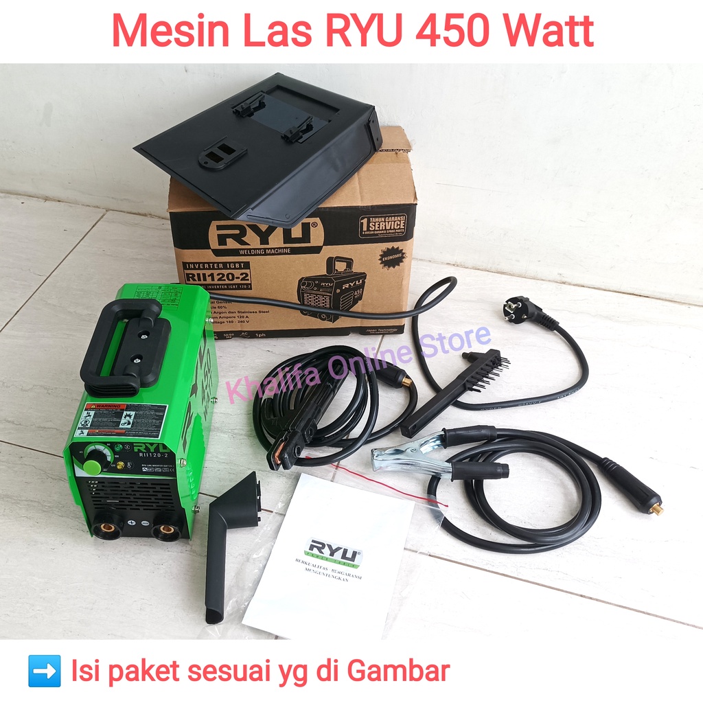 Mesin Las Listrik Trafo Welding Inverter MMA RYU 450 Watt