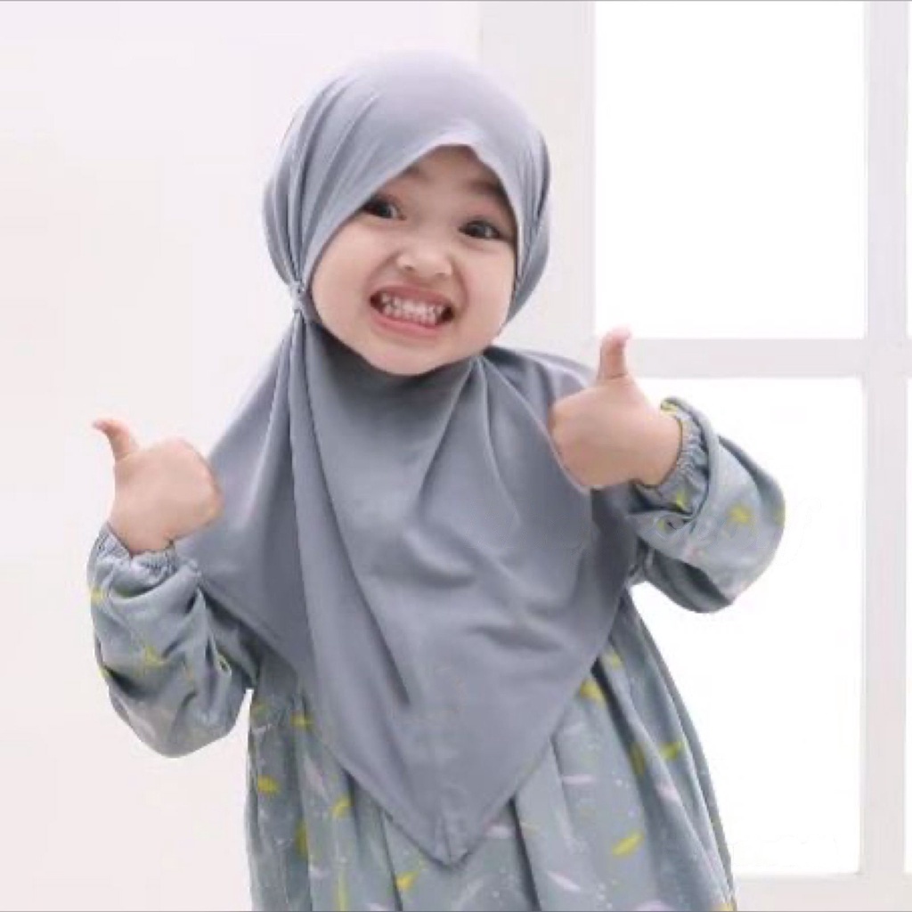 Bergo Anak Jersey / Khimar Anak Jersi Pamela Umur 0-5 th