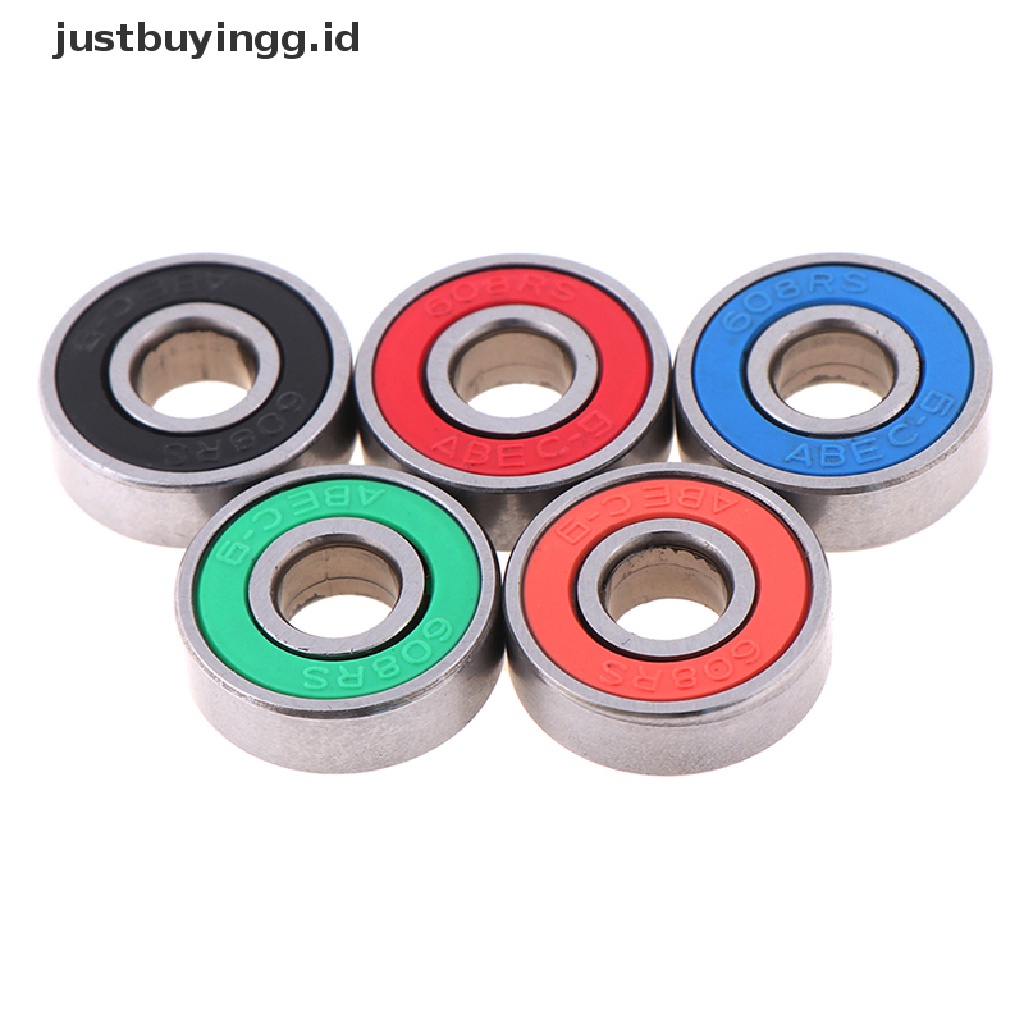 5pcs Abec-9 608rs Roda Roller Seal Ball Bearings Untuk Skateboard Skuter