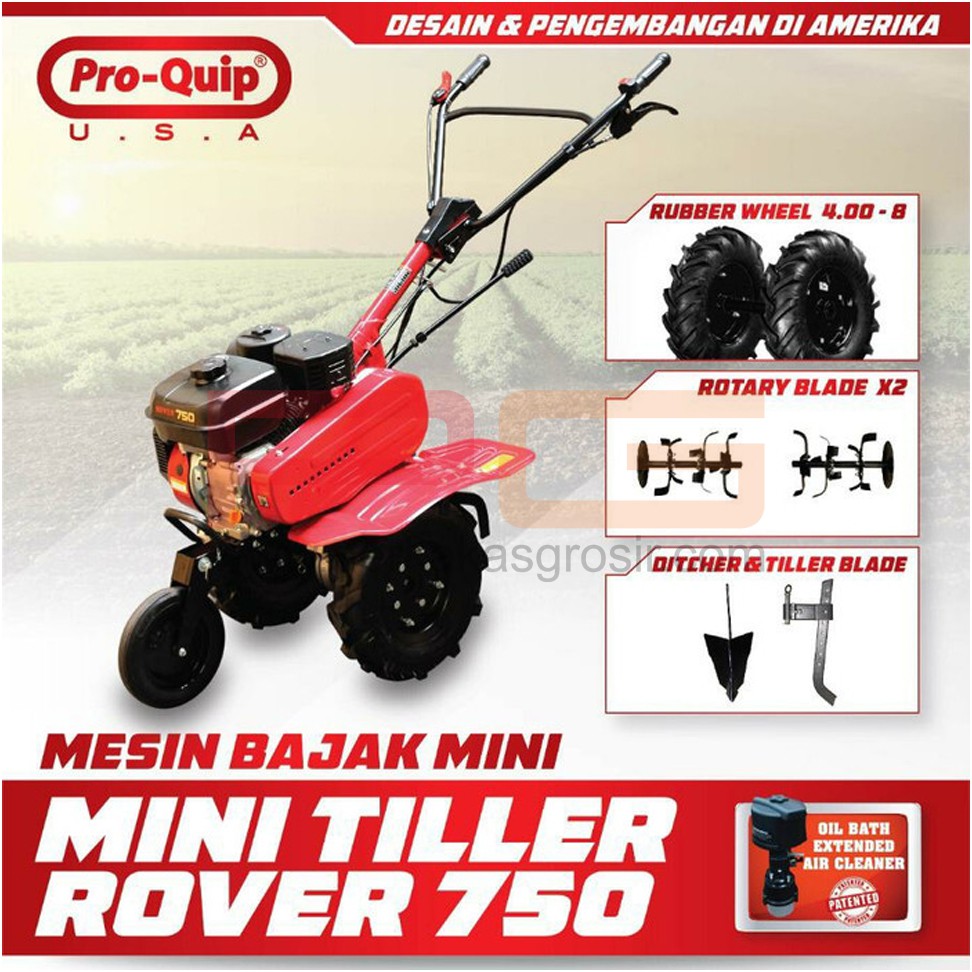 Traktor mini tiller mini bajak sawah Pro Quip ROVER 750