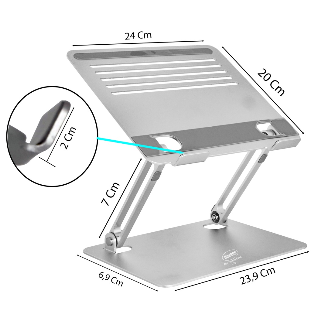 MallCasing - Stand Laptop Holder Meja Lipat Portable Aluminium Multifungsi Anti Slip Untuk Standing Leptop / Notebook / Macbook / Tablet