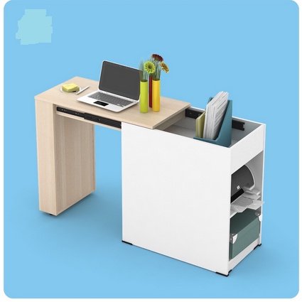 Meja belajar simple Egha dc minimalis kayu kantor serbaguna rak susun multifungsi