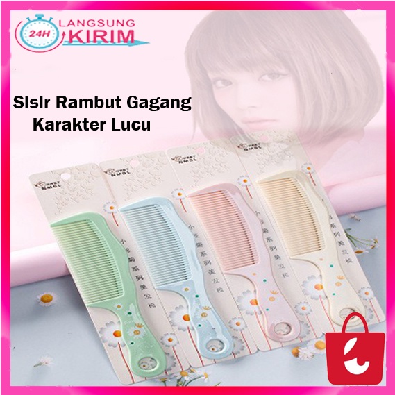 [BISA COD] Sisir Rambut  Sisir Rambut Portable  Sisir Rambut Gagang Karakter Lucu Hair Comb Gagang Lucu