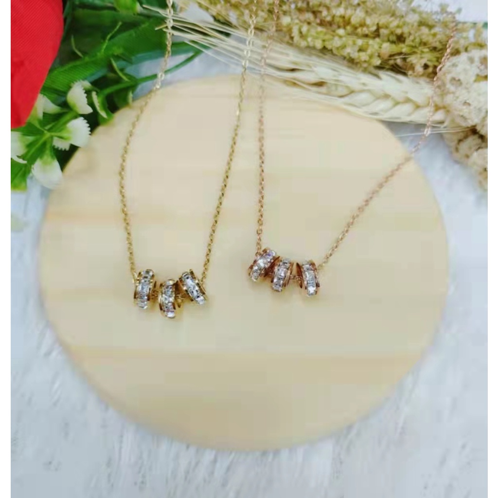 Kalung Titanium Permata Perhiasan Fashion B123-125