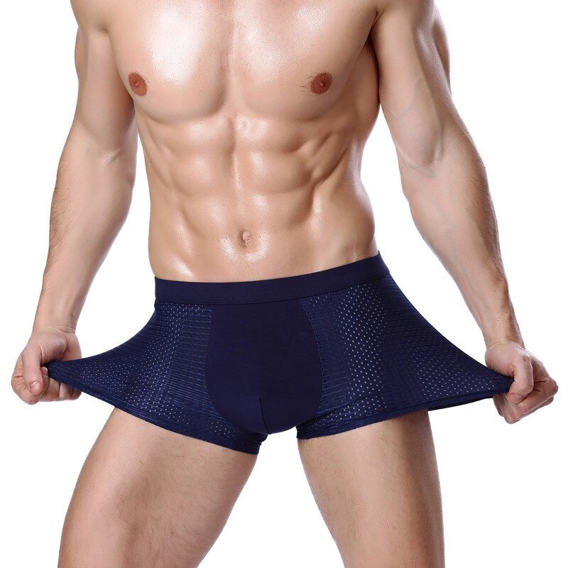 Celana Dalam Boxer Pria Breathable Ice Silk - J-5