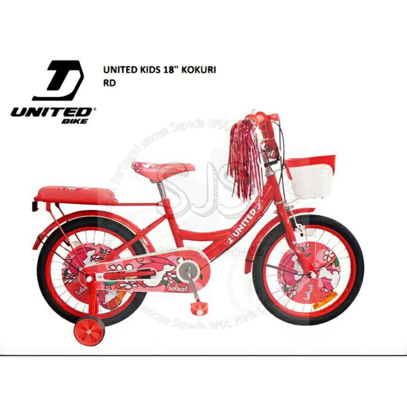 Sepeda Anak Mini 18 Inch United Kokuri New Steel (Untuk Anak 5-8 Tahun)