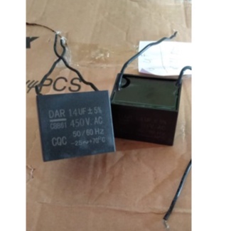 CAPASITOR 14uf450V KOTAK/KAPASITOR POMPA AIR MESIN CUCI 14 MIKRO 450 VOLT