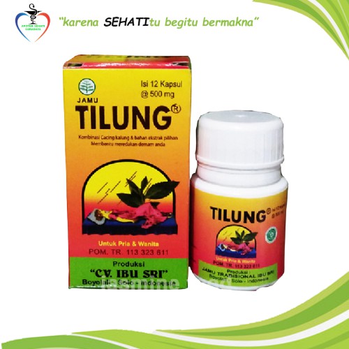TILUNG 500MG KAPSUL EKSTRAK CACING OBAT TIFUS, TIPES, THYPUS