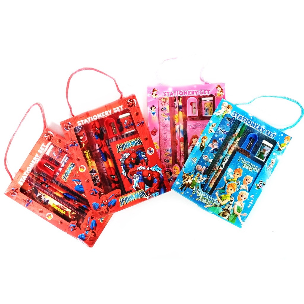 

Pensil/Pencile/STATIONERY SET/PAKET ALAT TULIS + BUKU Gambar SET 6 IN 1 KARAKTER