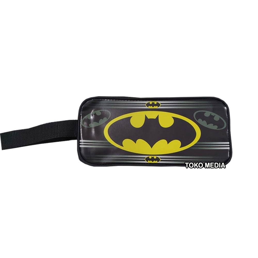 BEST SELLER!! Tempat Pensil Karakter Bahan Tebal Batman Spiderman dll (Boys Series)-BATMAN LOGO