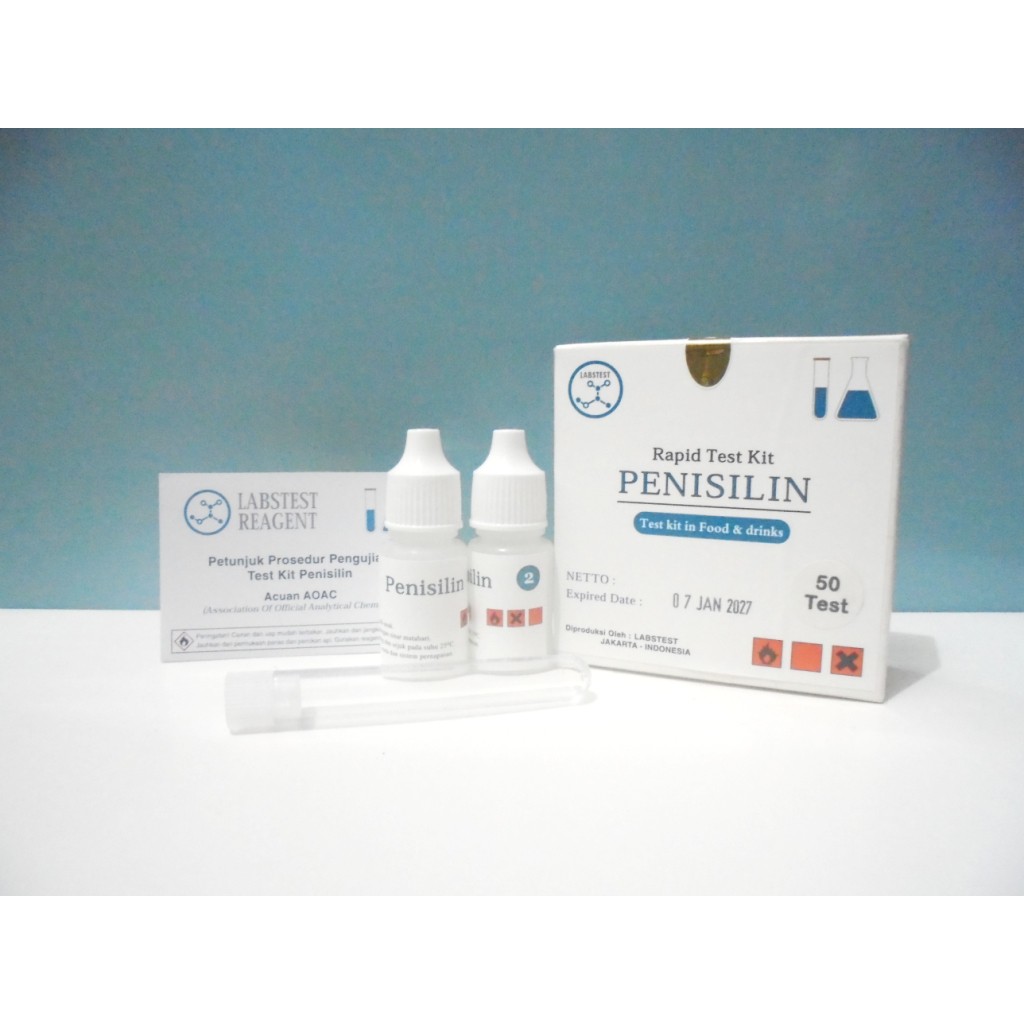 Test Kit Penisilin - Rapid Test Penicillin Test, Reagen Uji Antibiotik