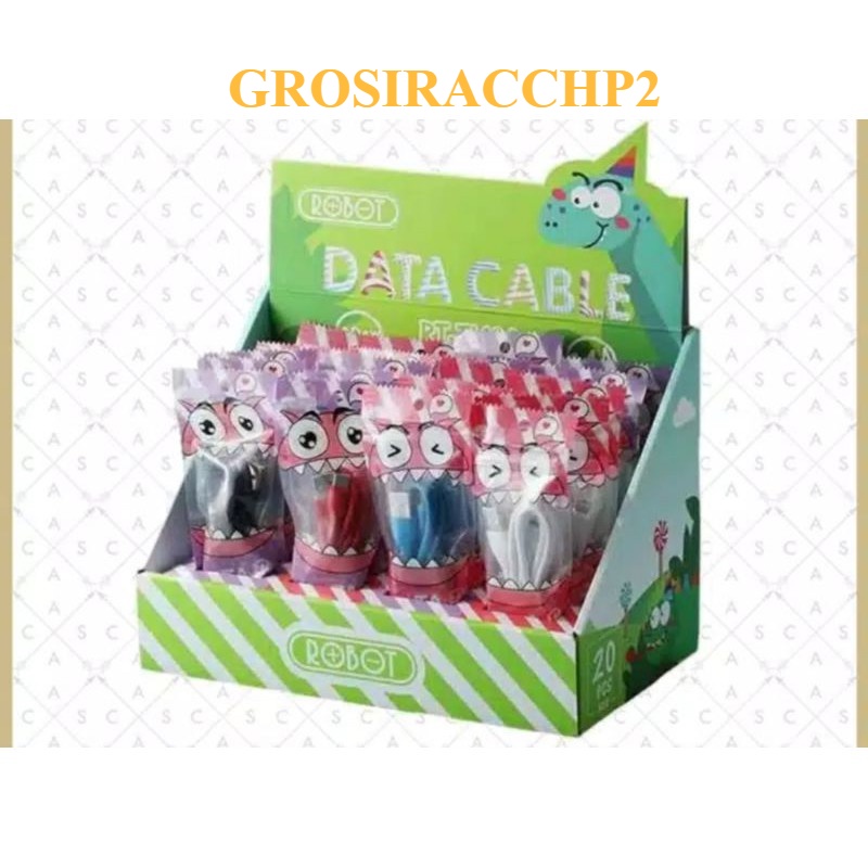(1BOX ISI 20 PCS KABEL USB C ) Kabel Data Robot RT-TC100 isi 20psc USB Type C  Kabel Charger Casan Robot USB C