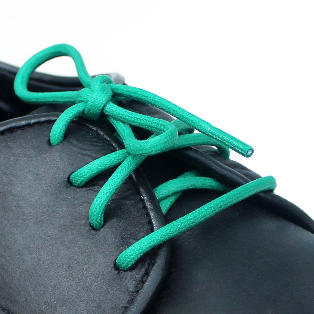 MR Shoelaces RD09 Green (Hijau) Tali Sepatu Lilin 2-3mm Bulat Round 50cm 60cm 70cm 80cm 90cm 100cm 120cm 150cm (Waxed Laces) - Premium Shoelace