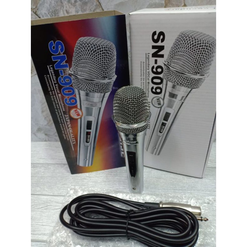 Microfon Sony Mic Noise SN-909 Steinless Mic Kabel Terbaik