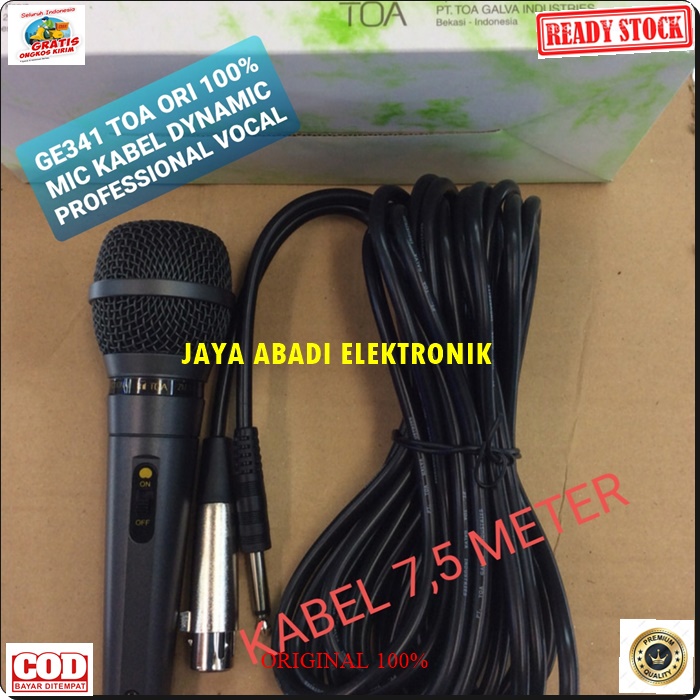 G341 TOA ORIGINAL MIC KABEL BESI KARAOKE LEGENDARY DYNAMIC MIKROPON MIK MICROPHONE CARDIOID MIKROPHONE MEETING METING CABLE VOKAL ARTIS VOCAL AUDIO SOUND BEST SISTEM PROFESIONAL PRO PENGERAS SUARA HIFI SUARA SENSITIF MC PIDATO SEMINAR CERAMAH ACARA LEGEND