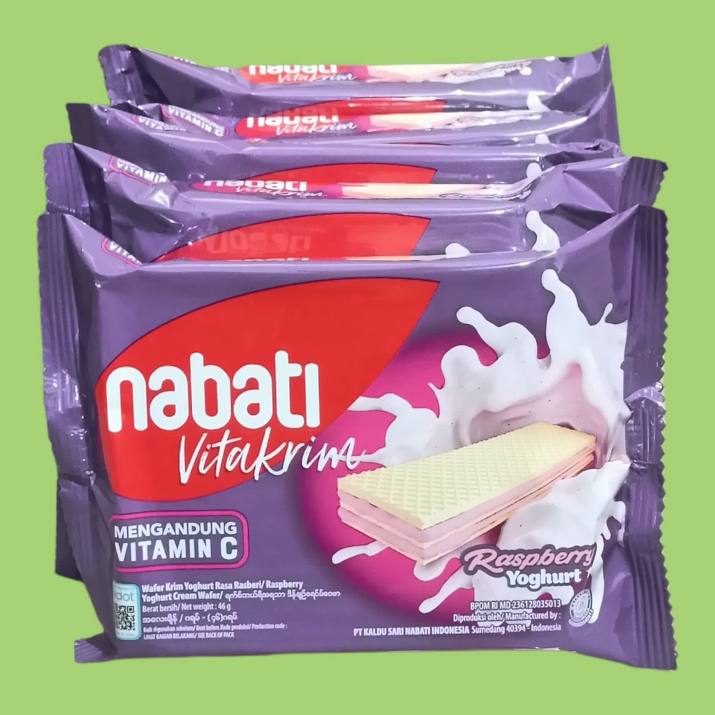 

Nabati Vitakrim Rapsberry YOgurt Wafer 46gr [5 pcs]