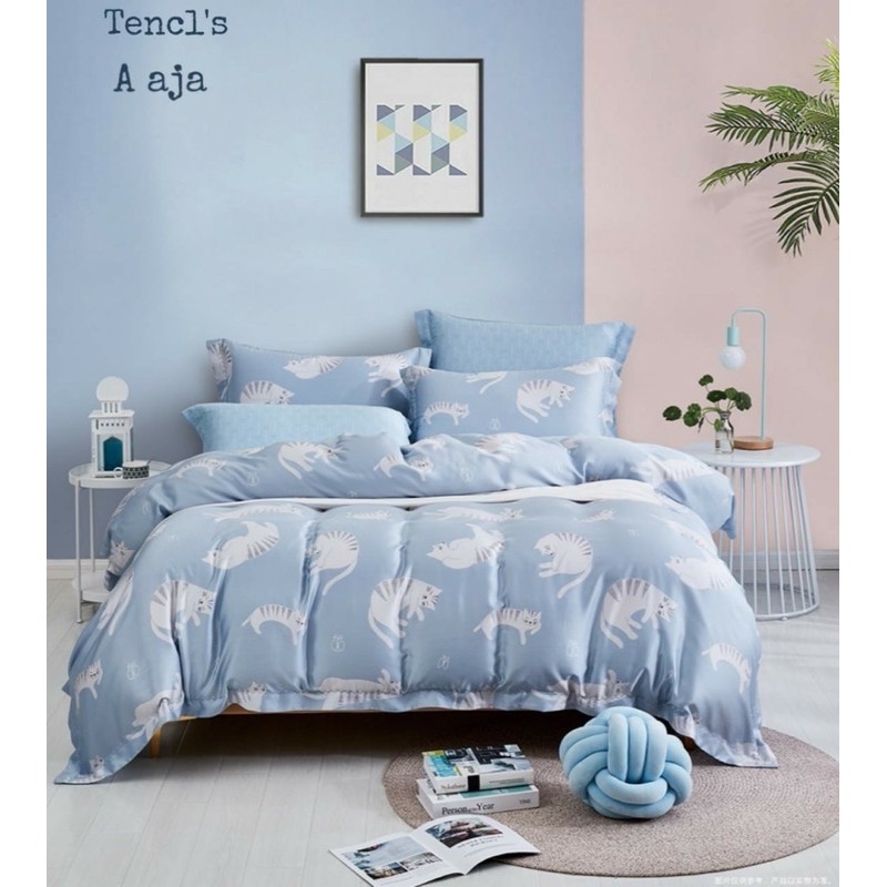 ZitaraSpreiTencelMotifKucingBiru