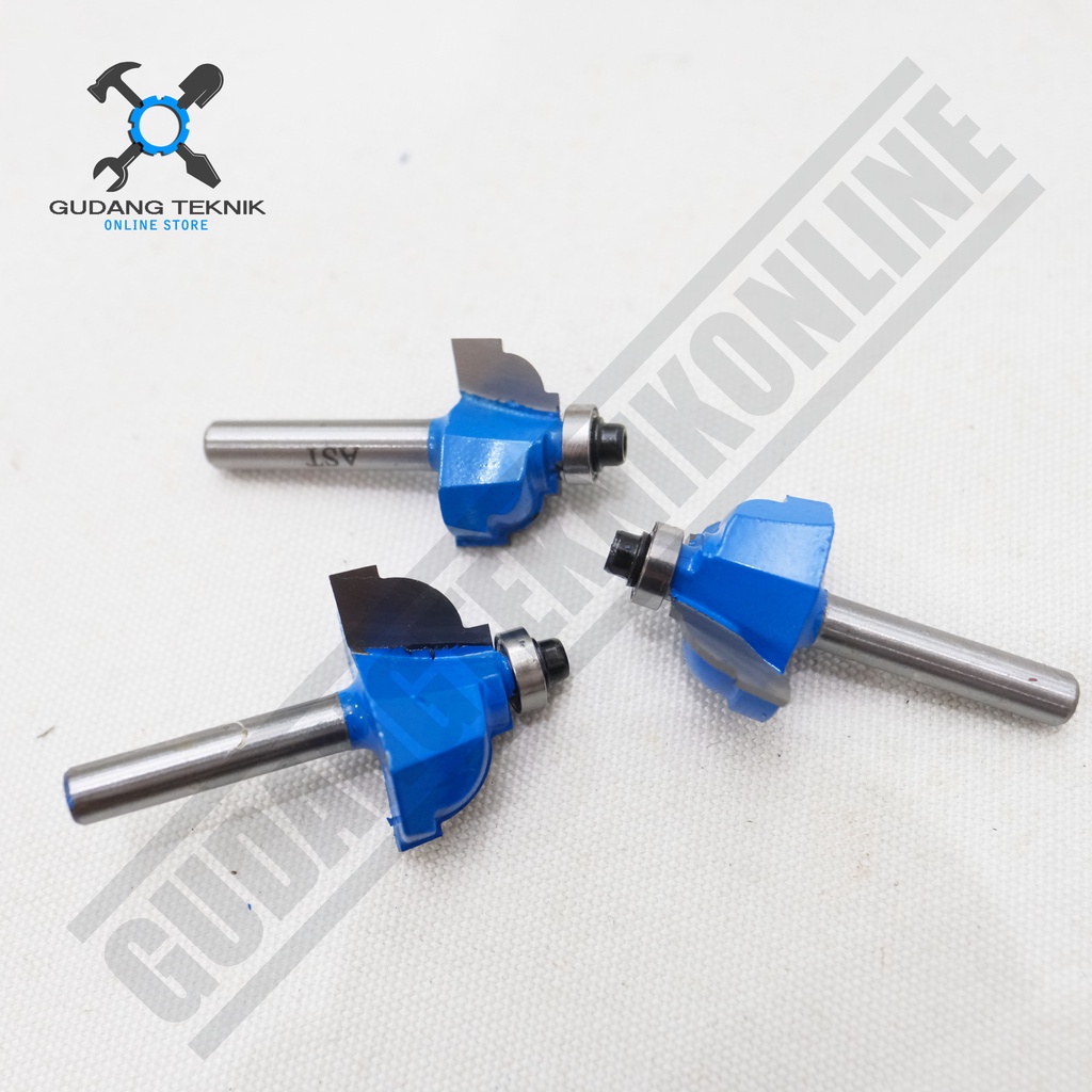 Mata Profil Kayu 1/4&quot; X R3/16 R1/4 R5/16 AST Classical Cove Bit / Mata Trimmer Router AST Classical Cove Bit