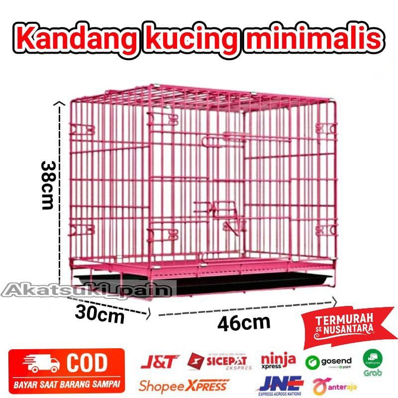 Kandang Kucing Tingkat Besi Lipat P 60x45x55 dan P 45X30X30 HIGH QUALITY Untuk Kucing , Kelinci , Anjing , Sugar Glider , Raptil , DLL