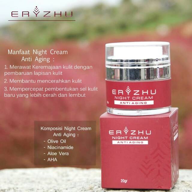 Eryzhu skincare Night Cream Anti Aging untuk meremajakan kulit