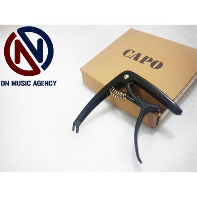 Capo gitar aluminum alloy plus pin puller / kapo penjepit senar gitar aluminum