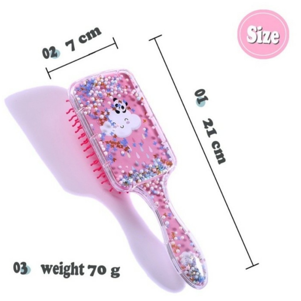 SPRINKLE COMB Sisir Sikat Anti Rontok Paddle Brush Ala Korea karakter