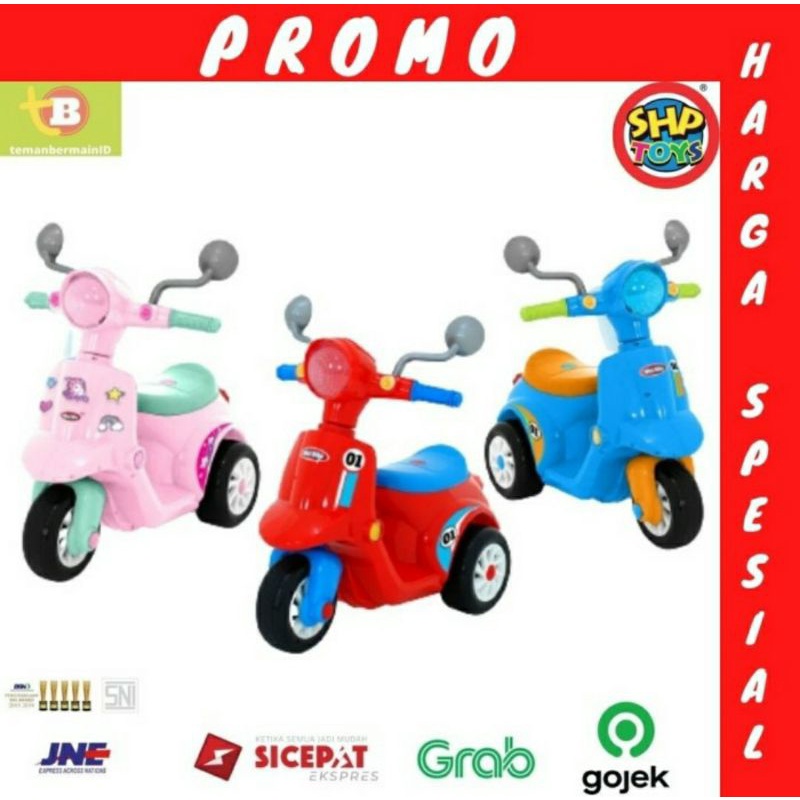 Mainan sepeda motor anak vespa fun bike mini