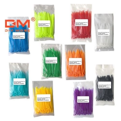 〖Factory Supplier/COD〗100pcs Pengikat Kabel Bahan Plastik Nilon 10 Warna Ukuran 2.5x100mm