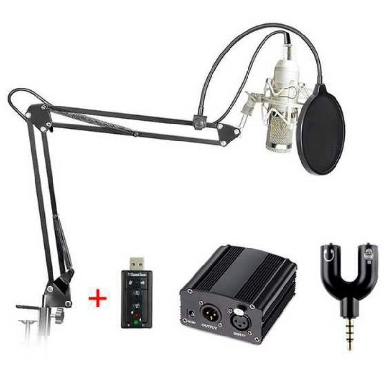 TaffSTUDIO Microphone BM800 dan Scissor Arm Stan