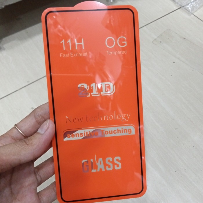 Oppo Reno 5 f/5f tempered glass full layar glue list hitam