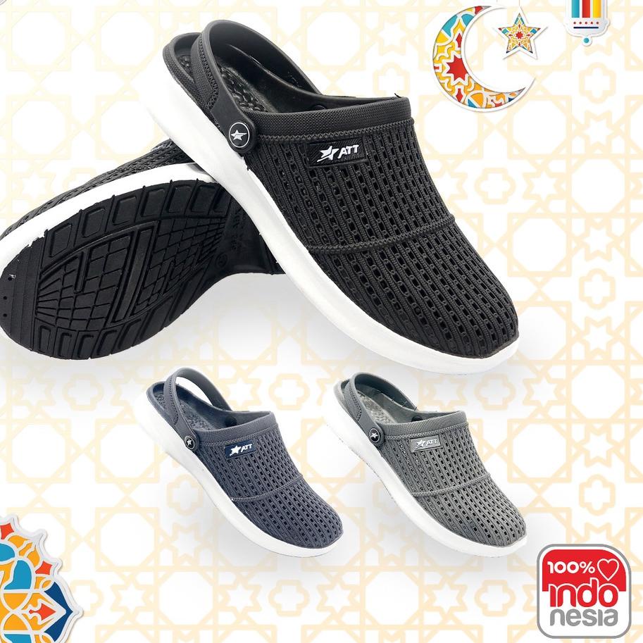 KESEMPATAN TERAKHIR SEPATU KARET SLIP ON ATT MSL 39-43 - SEPATU SLIP ON KARET PRIA - SEPATU ATT