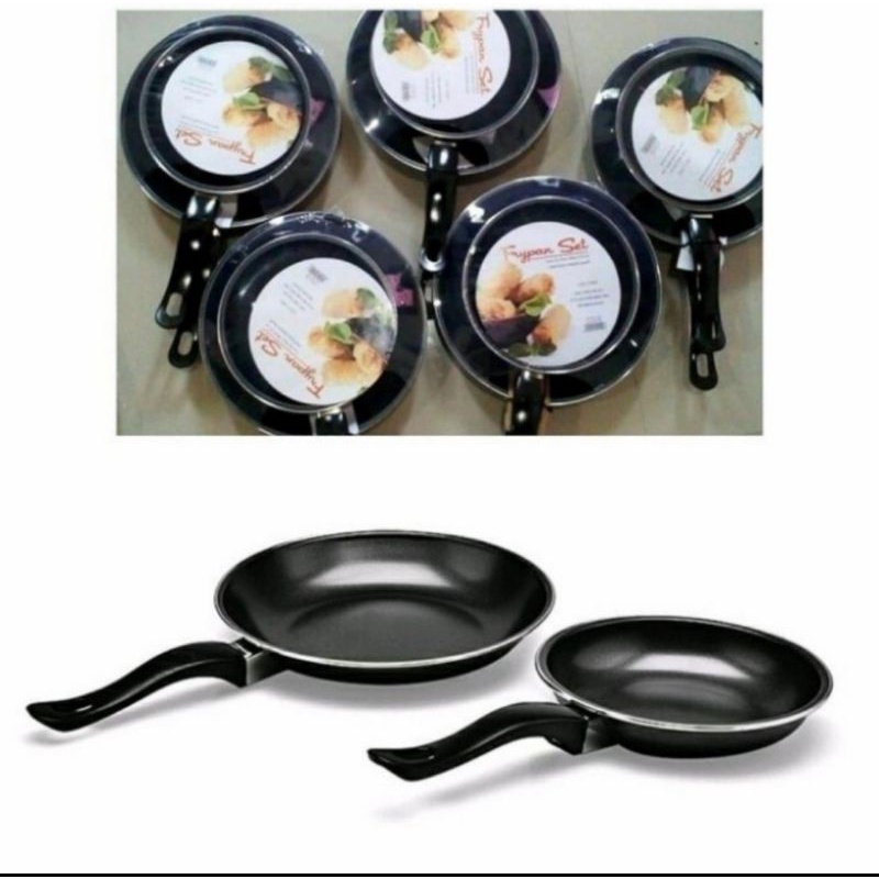 2pcs frypan teflon panci penggorengan maspion anti lengket 18cm dan 23cm