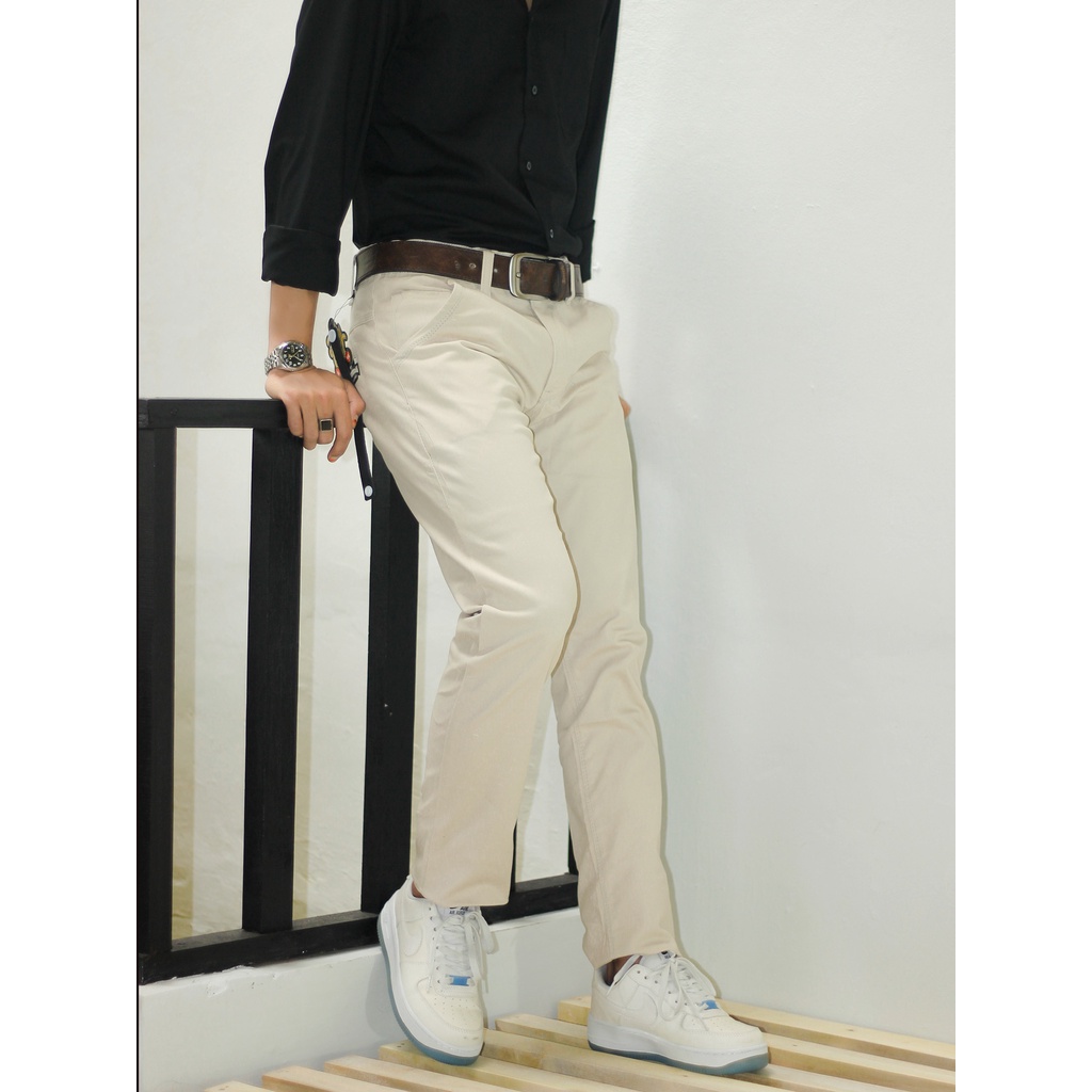 CELANA PRIA CHINO Slim fit Panjang Kerja kantor Santai Liburan Cowok Gentleman Boy Skiny