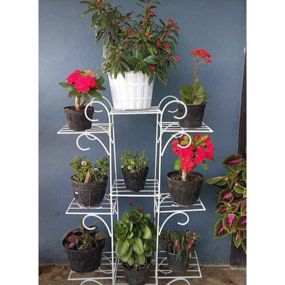 Rak bunga besi minimalis 9 susun