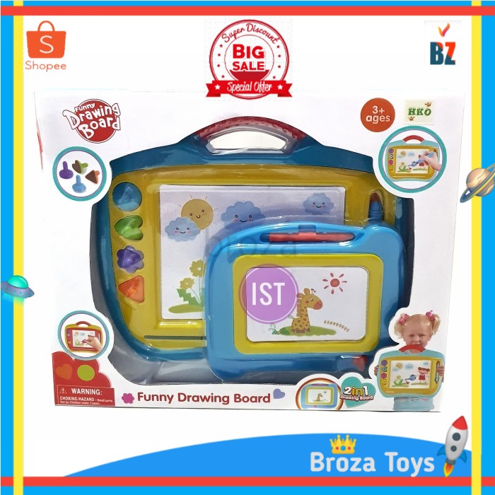 

Funnny Drawing Board 2 in 1 - Mainan Edukasi Papan tulis No.JO16-18AB