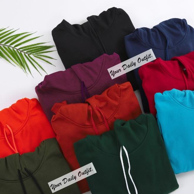 [KODE 2614] SWEATER HOODIE JUMPER BIRU TURKISH BIRU LAUT POLOS PREMIUM UNISEX HOODIE OVERSIZZE KOREA